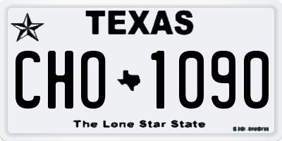 TX license plate CHO1090