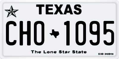 TX license plate CHO1095
