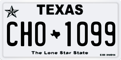 TX license plate CHO1099