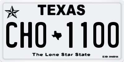 TX license plate CHO1100