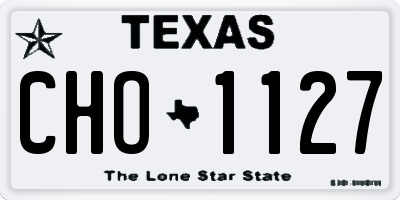 TX license plate CHO1127