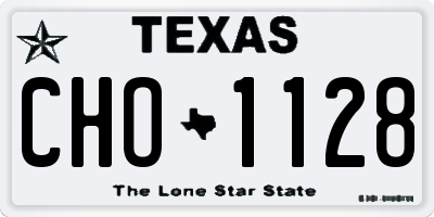 TX license plate CHO1128