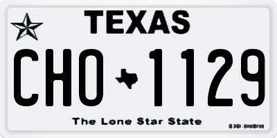TX license plate CHO1129