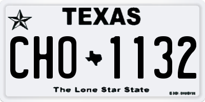 TX license plate CHO1132