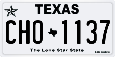 TX license plate CHO1137