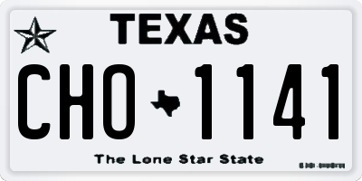 TX license plate CHO1141