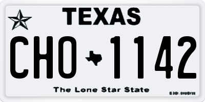 TX license plate CHO1142