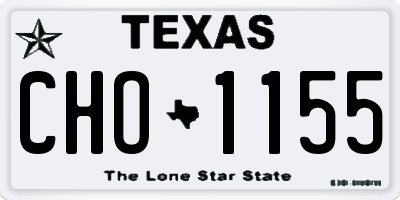 TX license plate CHO1155