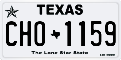 TX license plate CHO1159