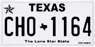 TX license plate CHO1164