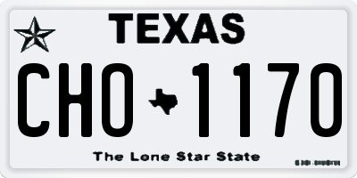 TX license plate CHO1170