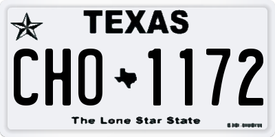 TX license plate CHO1172