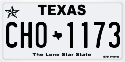 TX license plate CHO1173