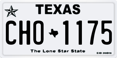 TX license plate CHO1175