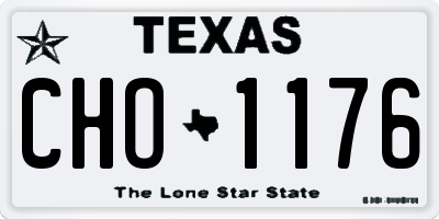 TX license plate CHO1176