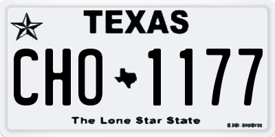 TX license plate CHO1177