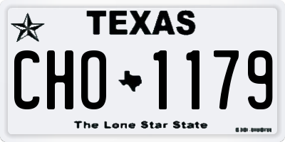 TX license plate CHO1179