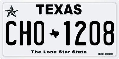 TX license plate CHO1208
