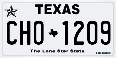 TX license plate CHO1209