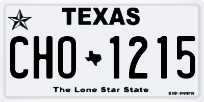 TX license plate CHO1215