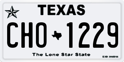 TX license plate CHO1229