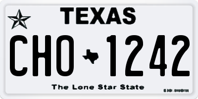TX license plate CHO1242