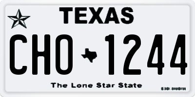 TX license plate CHO1244