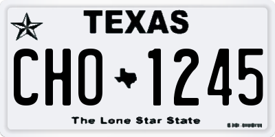 TX license plate CHO1245