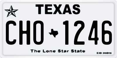 TX license plate CHO1246