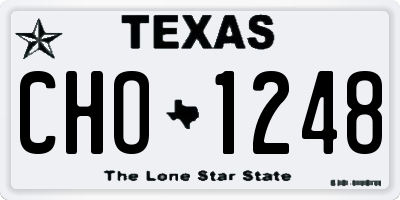 TX license plate CHO1248