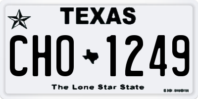 TX license plate CHO1249