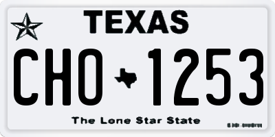 TX license plate CHO1253