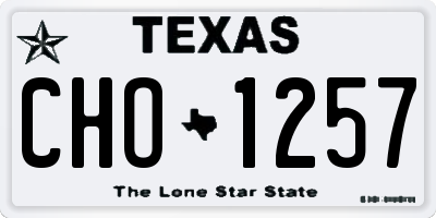 TX license plate CHO1257