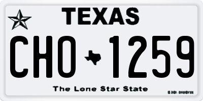 TX license plate CHO1259
