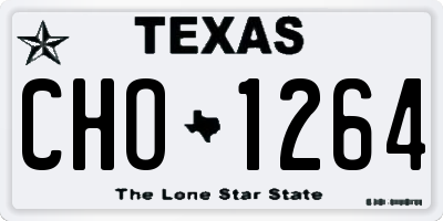 TX license plate CHO1264