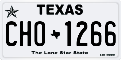 TX license plate CHO1266