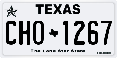 TX license plate CHO1267