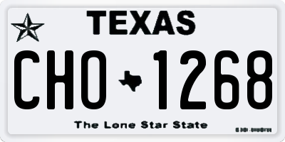 TX license plate CHO1268