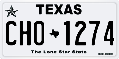 TX license plate CHO1274