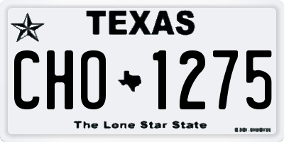 TX license plate CHO1275