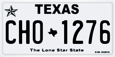 TX license plate CHO1276