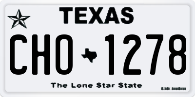 TX license plate CHO1278