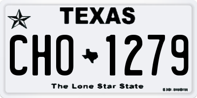 TX license plate CHO1279