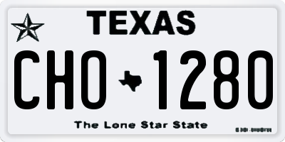 TX license plate CHO1280