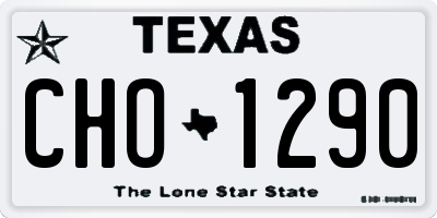 TX license plate CHO1290