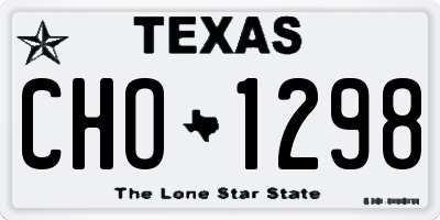 TX license plate CHO1298
