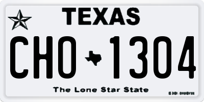 TX license plate CHO1304