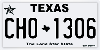 TX license plate CHO1306