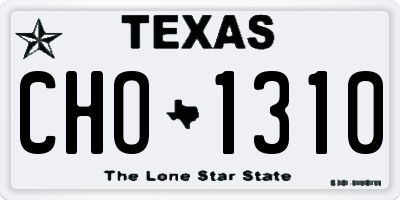 TX license plate CHO1310