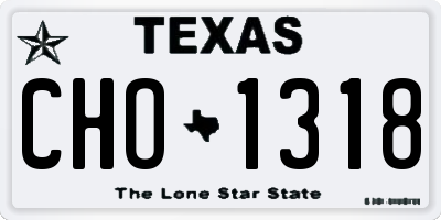 TX license plate CHO1318